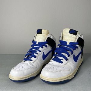 Nike Dunk High White Varsity Royal Blue Men Sneaker Shoes 317982-142 Size 10